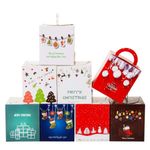 GWHOLE 24 Pcs Christmas Candy Gift Boxes, 8 Styles Assorted Treat Favor Boxes for Christmas Holiday