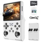 RegiisJoy Handheld Game Console 3.5 inch IPS Screen 30000 Games Mini Retro Console 3800mAh Portable Pocket Arcade 45 Emulators 256G TF Card White