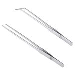 Aquascaping Tools, DFsucces Long Handle Aquarium Tweezers Serving Tongs,Aquarium Tweezers,Ideal for Fish Tank Plant Aquascape Tools, Feeding Tongs(2 PCS)