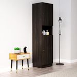 Bniture Wooden Almirah for Clothes, Door for Bedroom, 2 Door Wardrobe for Living Room & Hanging Space (40D x 45W x 180H CM) | 3 Year Warranty (Flower Wenge)