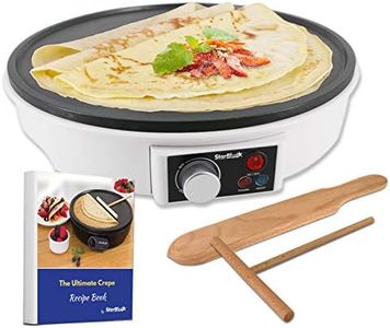 30.5cm Electric Pancake & Crepe Maker by StarBlue with FREE Recipes e-book and Wooden Spatula - AC 220-240V 50/60Hz 1000W, UK Plug, Australia Adapter Included