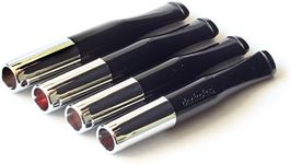 Denicotea Original Series Cigarette Holder + 10 Free Filters - Black & Silver - Pack of 4 - Add Style & Sophistication - Avoid Stained Fingers & Lips - Classic Look