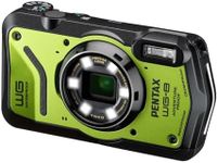 PENTAX WG-8 Green all-weather adventure camera, featuring outstanding waterproof, dustproof, shock-resistant performance, multi-application ring light for macro photography and webcam function