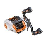 Lixada Baitcaster Fishing Reel Compact Baitcaster Reel Super Smooth Fishing Reel with 27.6LB Carbon Fiber Drag 12+1Ball Bearings 6.3:1 Gear Ratio High Speed for Fishing Saltwater Freshwater