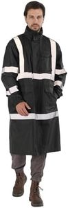 sesafety Safety Rain Coats for Men Work, Class 3 HighVisibility Rain Gear Construction, Reflective Hi Vis RainJacket Lightweight Waterproof