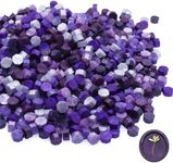 600Pcs Wax Seal Beads, Pearl Purple Sealing Wax Beads for Wax Seal Stamp, Dark Purple Wax Seal Beads Set with 6 Colors Perfect for Gift Sealing, Letter Sealing, Envelopes Sealing (Purple)