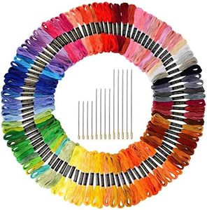 Paxcoo 124 Skeins Embroidery Floss Cross Stitch Thread with Needles