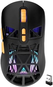 SOLAKAKA Wireless Gaming Mouse with 2 Side Buttons,10000 DPI,Type-C Wired/BT 5.0/2.4GHz Wireless Mouse Gaming,Programmable Macro Mouse with RGB Light (SM802,Black)