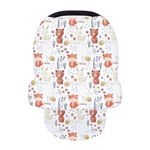 Terriboo Nursing Cover for Newborn Breastfeeding Multi Use Infant Stroller Canopy Unisex Baby Car Seat Cover High Chair Cover Shopping Cart Cover for Baby Boy and Girl (Animal 1)