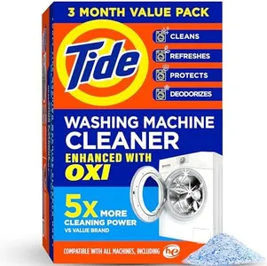 Washing Machine Cleaner by Tide, Washer Machine Cleaner Tablets for Front and Top Loader Machines, 3 Count Box