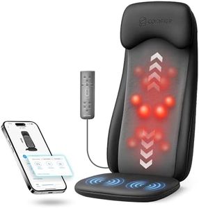 COMFIER Shiatsu Massage Cushion with Heat,2D/3D Shiatu Back Massager with App Control,Deep Tissue Kneading Massage Chair Pad with Vibration,Back Massager for Chair,Gifts for Dad,Mom