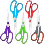 Scissors, Niutop 8" Titanium Bonded Scissors, Multipurpose Shears, Soft Comfort-Grip Handles, Perfect for Office Home School Art Craft Use, Cutting Paper Fabric Photos and More, Set of 4-Pack