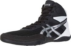 ASICS Men's Matflex 6 Wrestling Shoes, 10.5, Black/Silver