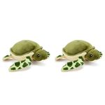 Zappi Co Children's Soft Cuddly Plush Toy Animal - Perfect Perfect Soft Snuggly Playtime Companions for Children (12-15cm /5-6") (Turtle) (Pack of 2)