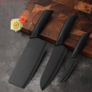 upsimples Set of 3 Stainless Steel Kitchen Knife Set | High-Carbon Stainless Steel Kitchen Knife |Vegetable Knife| Chef Knife| Sharp Edge Cutting Chef Knifes for Chopping Vegetables, Fruits (Black)