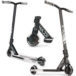 Madd Gear Kick Pro Scooter Complete - Stunt Scooter for Kids 6 Years + - Aircraft Grade Aluminum BMX Freestyle Trick Scooter - Best for Beginner to Intermediate with Chromoly Handlebar (Black Gray)