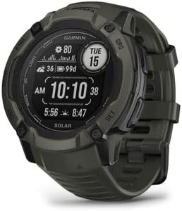 Garmin Instinct 2X Solar, Rugged GPS Smartwatch, Built-in Flashlight, Solar Charging Capability, Multi-Band GNSS, Moss