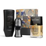 Avon Black Suede Three Piece Gift Set with Black Suede EDT 75ml, Roll-On Anti-Perspirant Deodorant 50ml and Hair & Body Wash 250ml