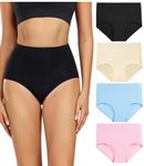 wirarpa Ladies Knickers Cotton Full Briefs High Waisted Underwear Panties for Women Multipack Size 2XL Multicoloured