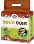 Coco & Coir Organic Peat-free Coir Compost | Natural Coco Soil Potting Mix | Coconut Fibre Reptile Substrate Bedding - Coco Grow (75L)