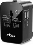 rts 2024 Dual USB Universal Travel Adapter Worldwide All in One International Universal Power Travel Adaptor Wall Charger AC Power Plug Adapter with 2.1 A to 6A Max Dual USB Charging Ports