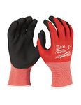 Milwaukee 493247141 Cut resistant gloves, Men's, Cut Level 1, Red, Size 8"/M, Pack of 1 pair