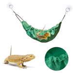 FineInno Reptology Lizard Hammock with Suction Cups Bearded Dragon Tank Accessories Reptile Lounger for Chameleon, Snakes, Lguana Reptiles, Geckos, Hamster