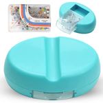 Blue Magnetic Pin Cushion with Pins Magnetic Bobby Pin Holder Plastic Tray for Bobby Pin 100PCS Plastic Head Pin Cushions for Sewing Supplies