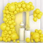 Yellow Balloons, 106pcs Yellow Balloon Garland Arch Kit 5 10 12 18 inch Matte Yellow Latex Balloons for Boys Girls Birthday Party Decorations Baby Showers Wedding Sunflower Honeybee Party Supplies