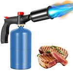 Powerful Charcoal Torch Lighter Cooking Torch Flame Adjustable Sous Vide Cooking Gadgets Flame Thrower Meater Gun Lighter Propane Torch for Searing Steak