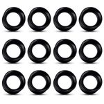 6 Pairs Black Silicone Gauges 2g 0g 00g 12mm 14mm 16mm 18mm 20mm 22mm 25mm Silicone Ear Tunnels Plugs Flexible Ear Expander Stretching Gauges Earlet Plugs for Women Men, Silicone, cubic-zirconia