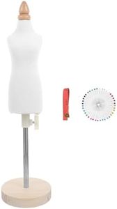 BESTOYARD Female Dress Form 1/4 Mannequin Miniature Sewing Mini Doll Dress Form Dress Forms for Sewing Pattern Making, Fully Pinnable Dressmaker
