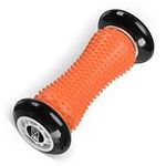 H&S Foot Massage Ball Roller - Muscle Roller Stick for Fascia and Feet - Silicone Exercise Roller Massager with Nubs for Stress Relief and Relaxation - Orange