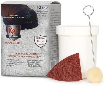 Kg's Boot Guard Brush On Toe Protection Liquid for Tough, Long-Lasting Safety on Boots, Made with Kevlar for Strong, Durable Protection (Black, 4.5 Oz)