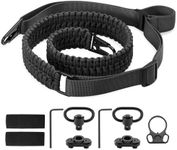 KKIKK 2 Point QD Sling, Two-Point Paracord Sling with Quick-Adjust Length Strap (Black)