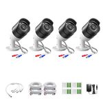 Loocam 4PK 1080p HD-TVI Security Cameras Outdoor, 100ft Day Night Vision Weatherproof Home Surveillance CCTV Camera, Only Compatible with TVI DVR or Hybrid DVR