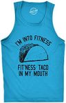 Crazy Dog T-Shirts Mens Fitness Taco in My Mouth Tanktop Funny Shirt Funny Workout Shirt for Men Cinco De Mayo Tank Top for Men Funny Fitness Tank Top Novelty Tank Tops for Turquoise M