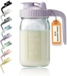 32oz Glass Pitcher with Lid & V-sha