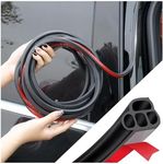 Car Door Rubber Seal Strip,Double Layer L Shape Automotive Weather Stripping,Universal Soundproofing Car Door Seal Strip Car Accessories for Car Door,Hood,Trunk(32.8Ft)