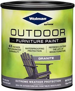 Wolman 360351 Outdoor Furniture Paint, Quart, Granite, 12 Fl Oz