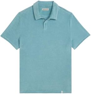 Fair Harbor The Ravello Terry Polo –– Men's Everyday Polo –– Lightweight and Breathable Fabric Bay Blue