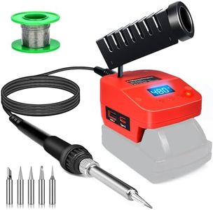 Cordless Soldering Iron Station Tool for Milwaukee M18 18V Battery,Portable Electric Fast Heating Up Soldering Iron with USB&Type C for M18 for DIY,Appliance Repair,Wire Welding(NO Battery)