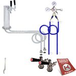 Kegco 3PSTCK2-NT Kegerator Kit, Metal, Chrome