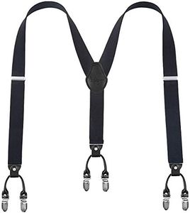 Lafayon Hommes Bretelles Bretelles Pour Hommes 6 Boucles Y Retour Rayé Heavy Duty Durable Élastique Réglable Bretelles Forte En Métal Clips Emballage Cadeau