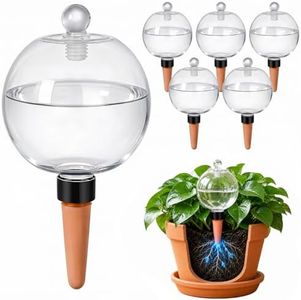 6 Pack 26 oz Extra Large Plant Self Watering Globes with Caps, Slow Release Watering Bulbs for Indoor/Outdoor Plants, Up to 3 Weeks Watering, Durable for Vacation, Gift for Plant Lovers