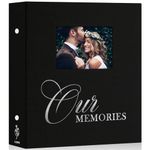 Lanpn Photo Albums 4x6 1000 Pockets Slip in, OURMEMORIES Extra Big Large Capacity Linen Hardcover Window Photo Book Photobook Holds 1000 horizontal Vertical Photos (Black)