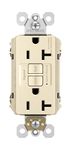 Pass & Seymour 2097TRLACCD4 GFCI Outlet, 20 Amp, Light Almond