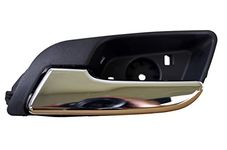 PT Auto Warehouse GM-2371MA-LH - Inside Inner Door Handle, Black Housing Chrome Lever - Without Lighting, Driver Side