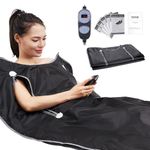 VEVOR Sauna Blanket for Detoxification, Portable Far Infrared Sauna for Home, Oxford Sauna Bag w/Arm Holes & Carbon Fiber Heating, 1-6 Level Adjustable Temp 95-176℉, 5-60 Minutes Timer, 75 x 35 in