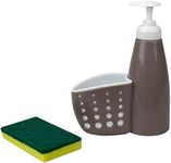 Countertop Soap Pump/Dispenser with Perforated Sponge Holder/Accessory Caddy - Sponge Included